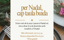 Per Nadal, cap taula buida: l’Ajuntament llança una campanya per acompanyar els majors de 65 anys