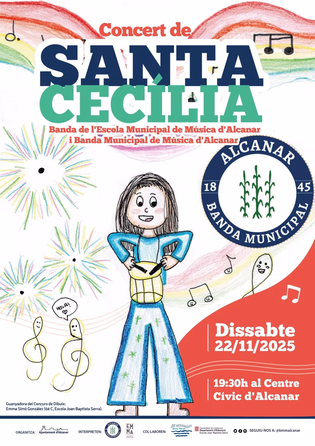 La Banda Municipal d’Alcanar celebra Santa Cecília amb un cap de setmana ple de música i 14 noves incorporacions