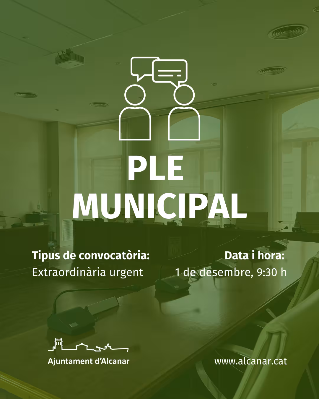 Ple Extraordinari Urgent, 1 de desembre de 2025