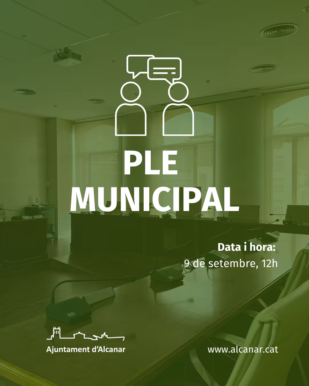 Ple ordinari, 9 de setembre de 2026